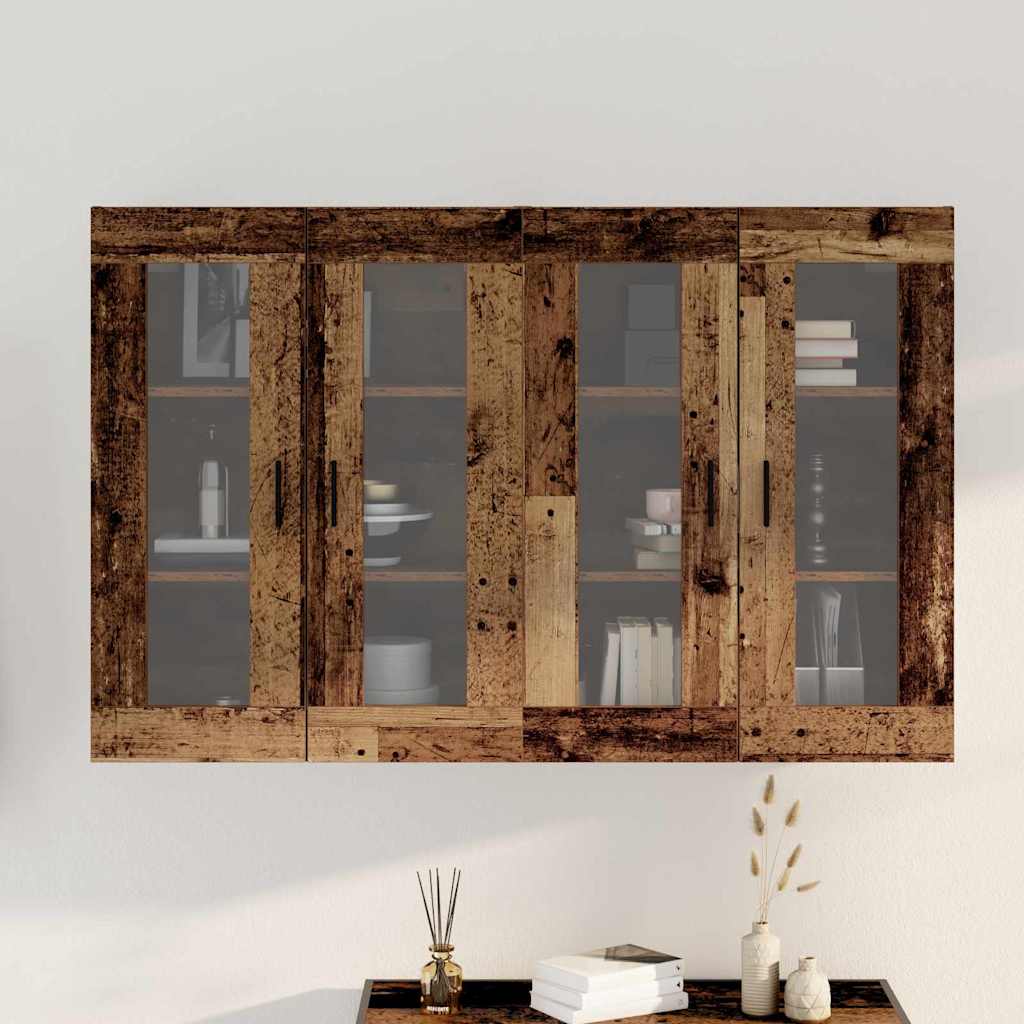 vidaXL Wall Mounted Cabinets 2 pcs Old wood 69.5 x 34 x 90 cm