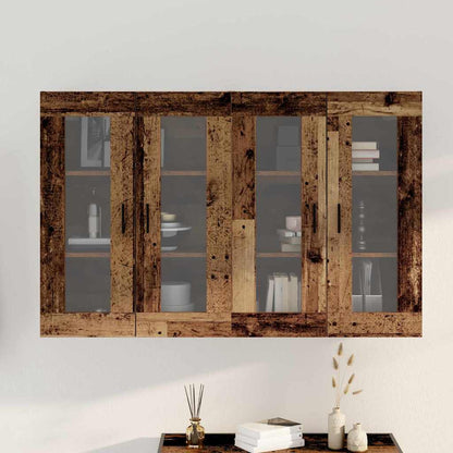 vidaXL Wall Mounted Cabinets 2 pcs Old wood 69.5 x 34 x 90 cm
