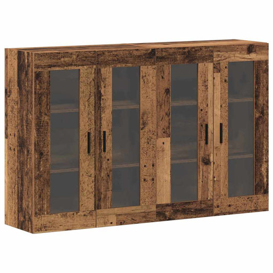 vidaXL Wall Mounted Cabinets 2 pcs Old wood 69.5 x 34 x 90 cm