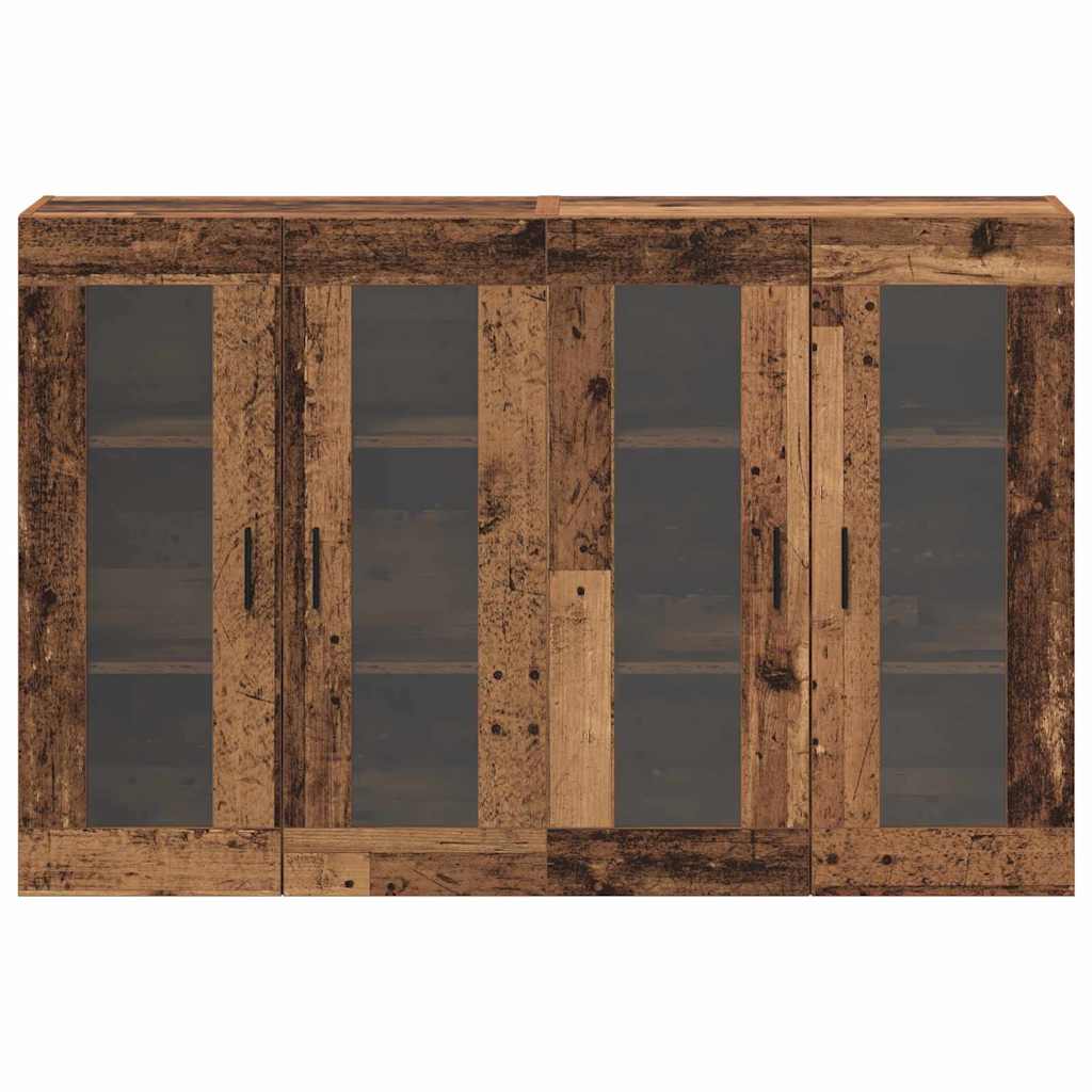 vidaXL Wall Mounted Cabinets 2 pcs Old wood 69.5 x 34 x 90 cm