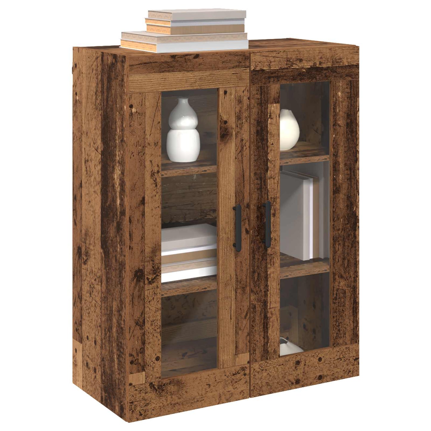 vidaXL Wall Mounted Cabinets 2 pcs Old wood 69.5 x 34 x 90 cm