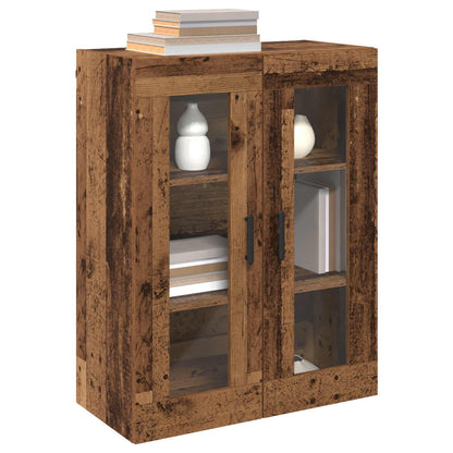 vidaXL Wall Mounted Cabinets 2 pcs Old wood 69.5 x 34 x 90 cm