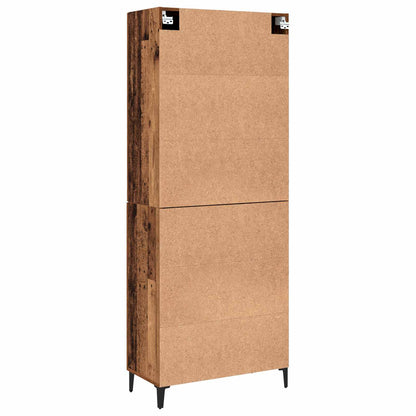 vidaXL Highboard 2 pcs Old wood Engineered Wood