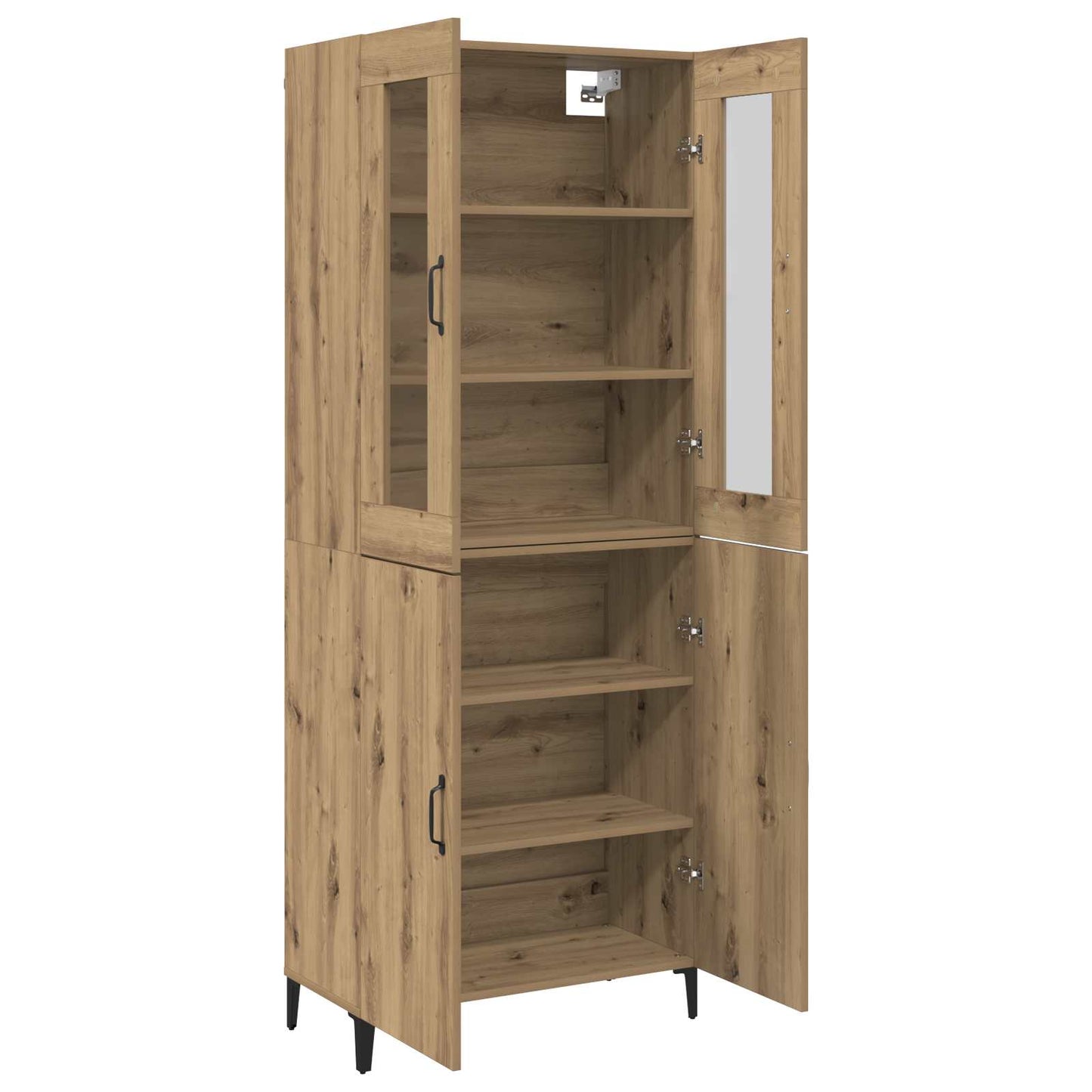 vidaXL Highboard 2 pcs Artisan Oak Engineered Wood