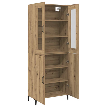 vidaXL Highboard 2 pcs Artisan Oak Engineered Wood