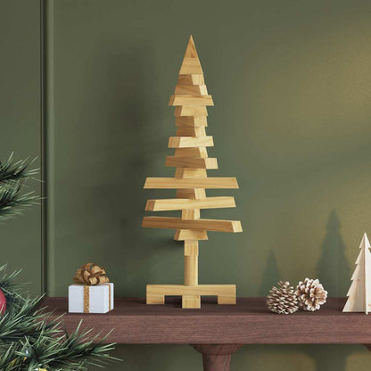 vidaXL Wooden Christmas Tree with Stand Brown 60 cm Solid pine wood