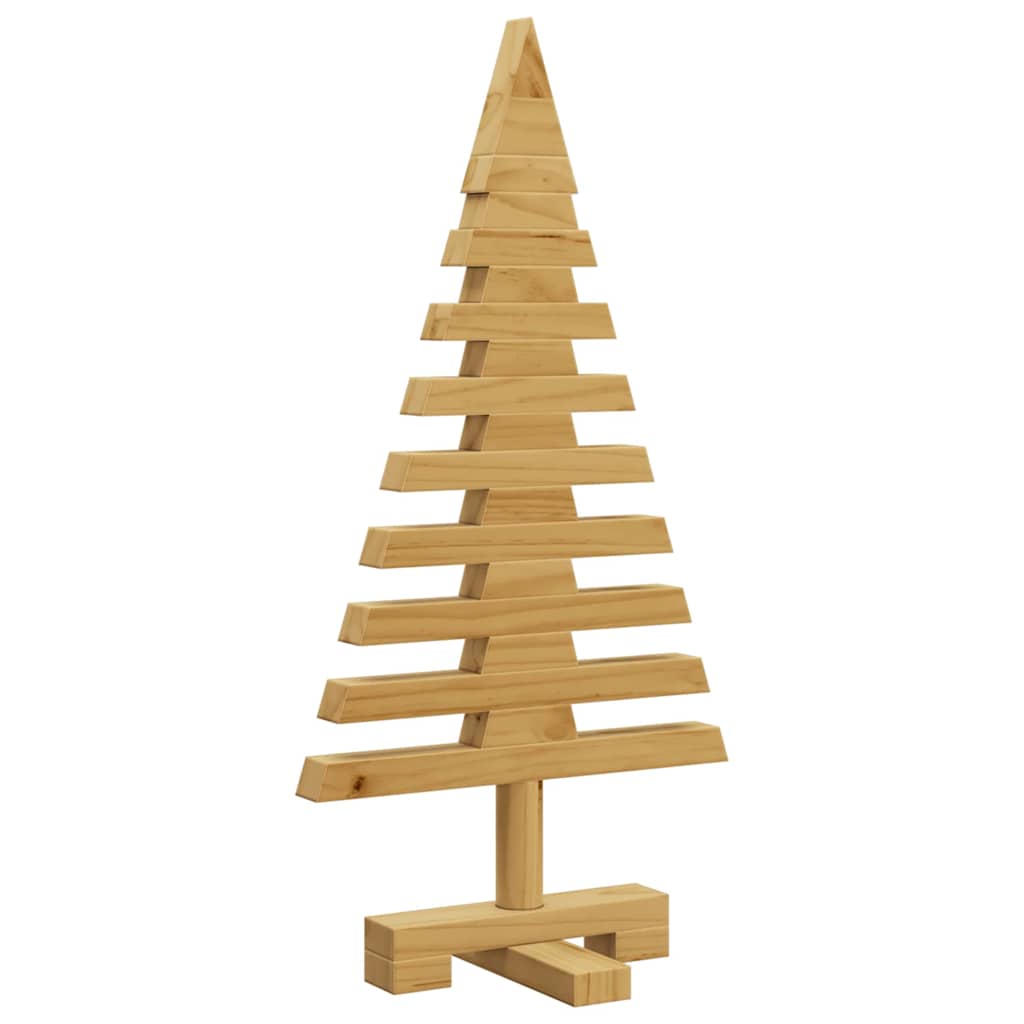 vidaXL Wooden Christmas Tree with Stand Brown 60 cm Solid pine wood
