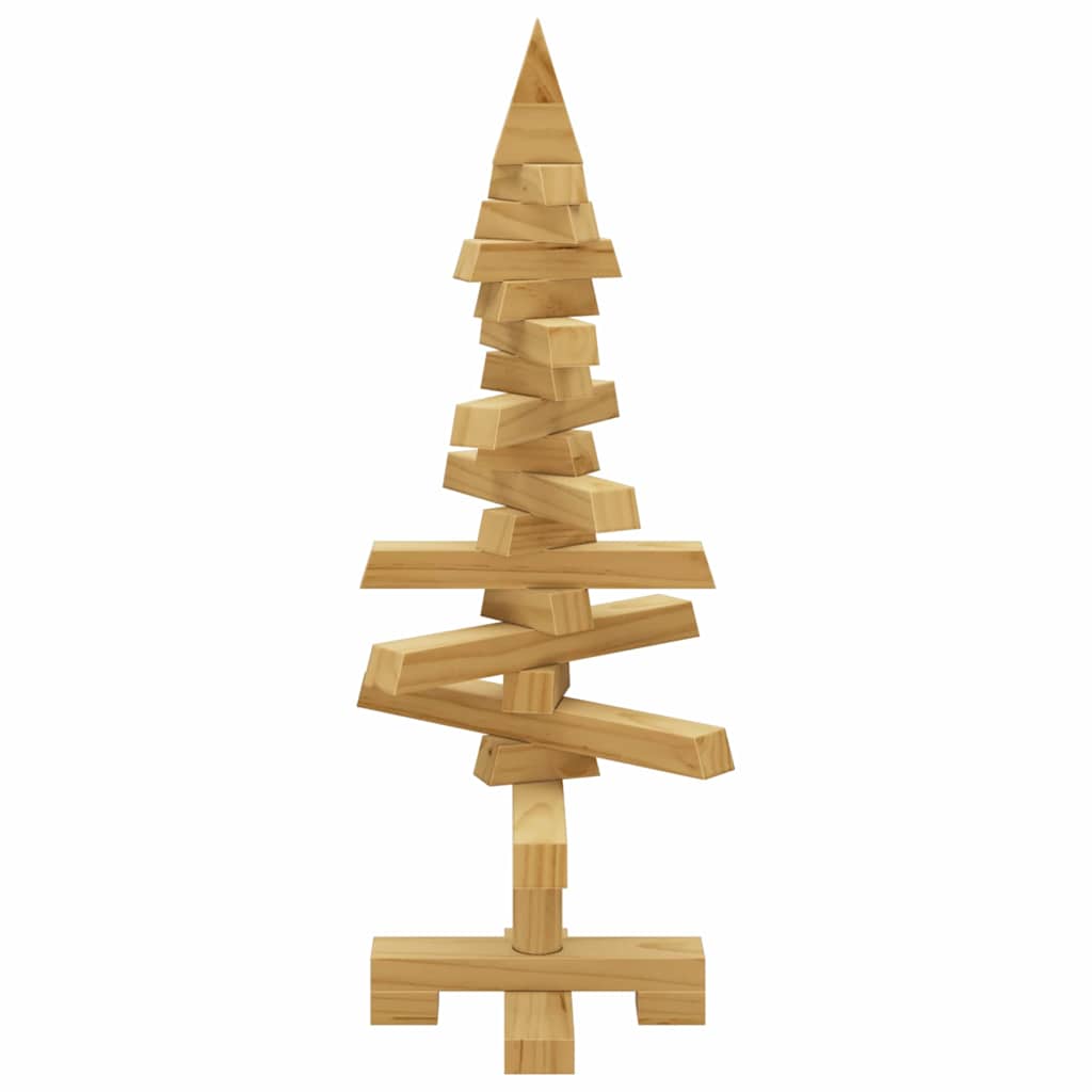 vidaXL Wooden Christmas Tree with Stand Brown 60 cm Solid pine wood