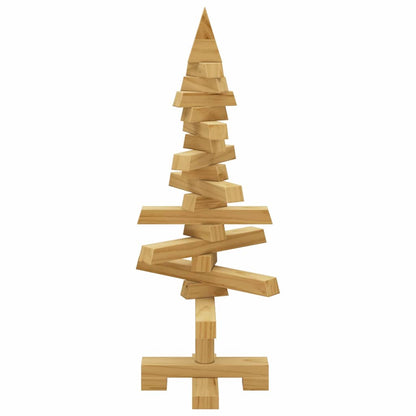 vidaXL Wooden Christmas Tree with Stand Brown 60 cm Solid pine wood