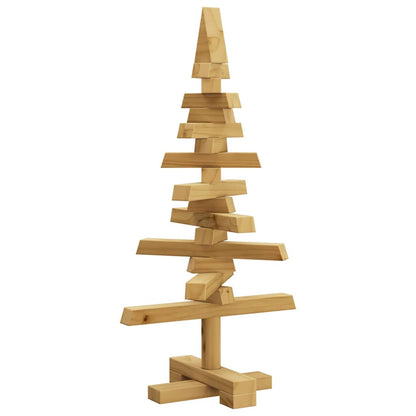 vidaXL Wooden Christmas Tree with Stand Brown 60 cm Solid pine wood