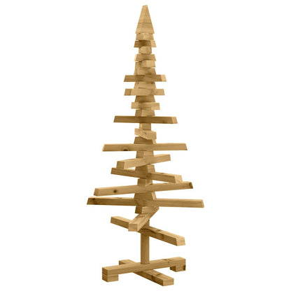 vidaXL Wooden Christmas Tree with Stand Brown 90 cm Solid pine wood