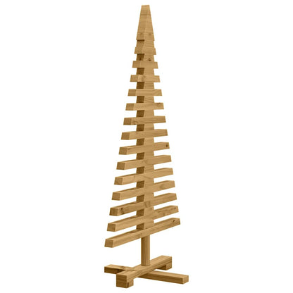 vidaXL Wooden Christmas Tree with Stand Brown 90 cm Solid pine wood
