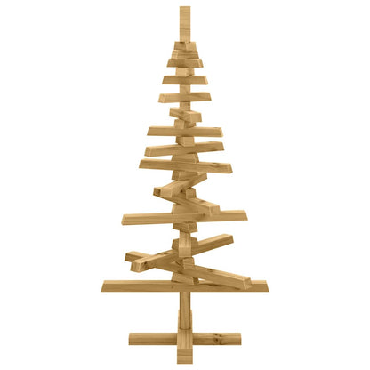 vidaXL Wooden Christmas Tree with Stand Brown 90 cm Solid pine wood