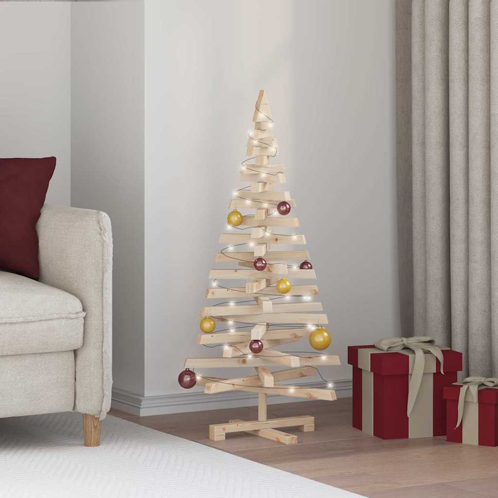 vidaXL Christmas Trees KOTKA 120 cm Solid Pine Wood Natural