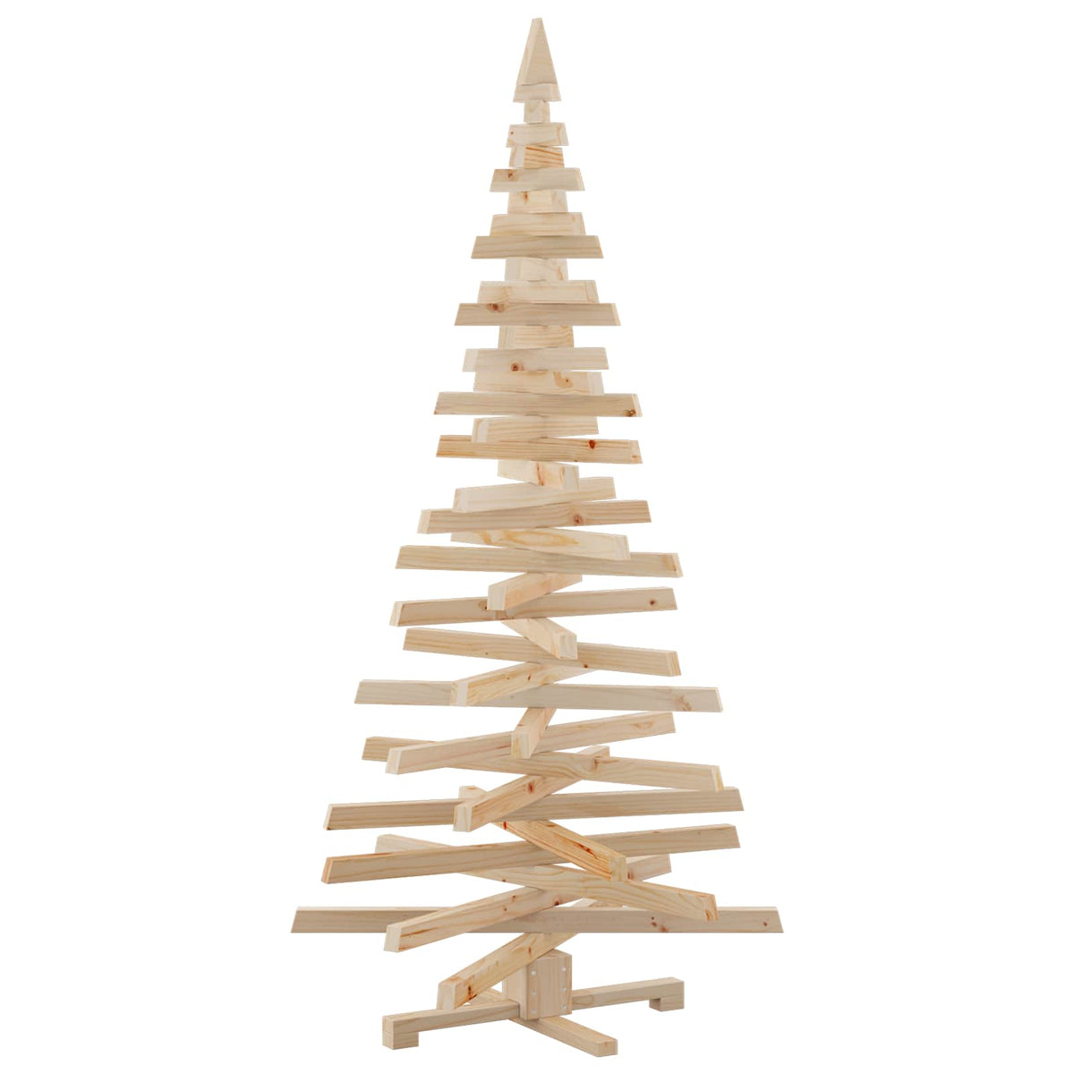 vidaXL Christmas Trees with Stand Natural 180 cm Solid pine wood