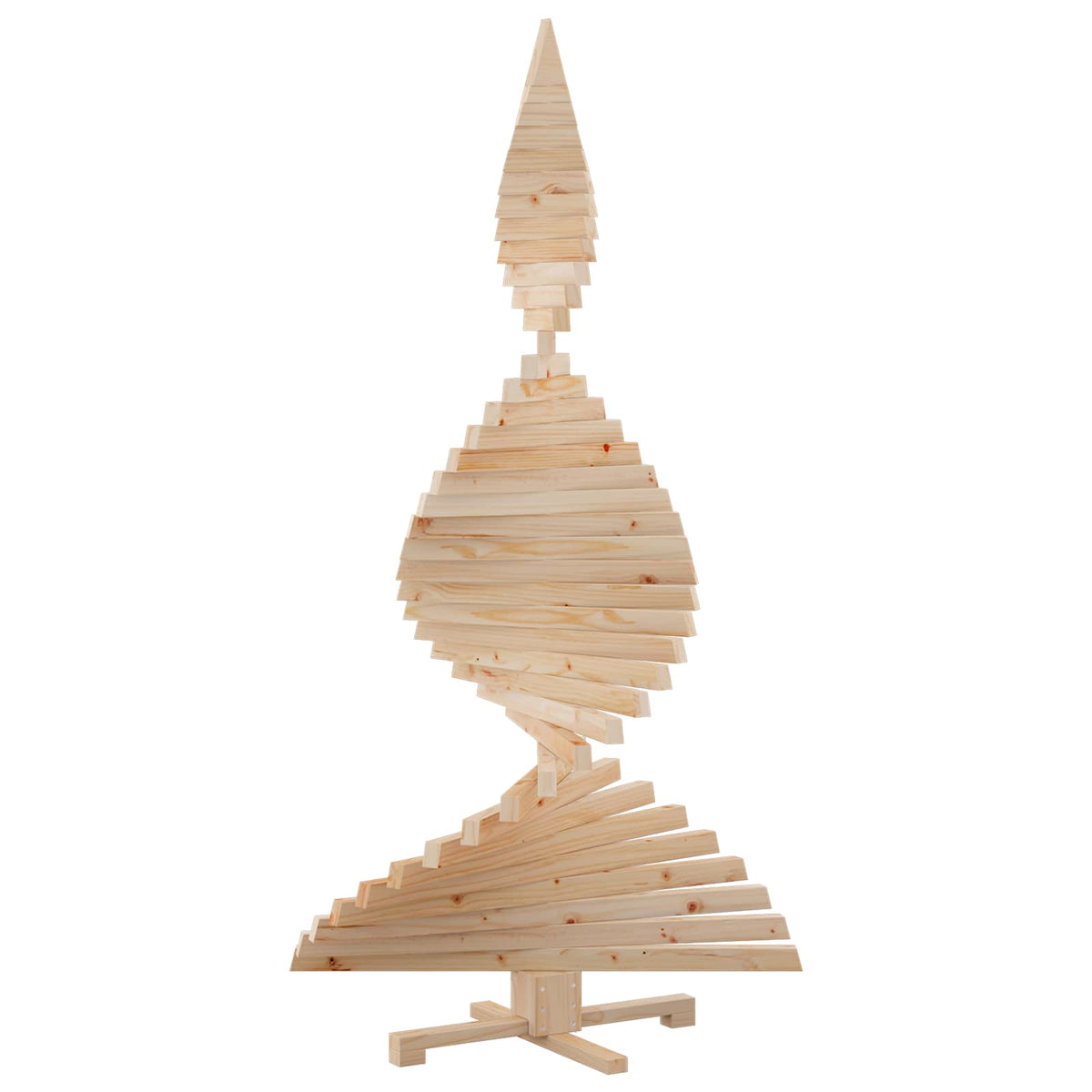 vidaXL Christmas Trees with Stand Natural 180 cm Solid pine wood