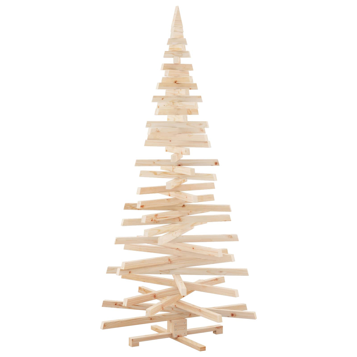 vidaXL Christmas Trees with Stand Natural 210 cm Solid pine wood
