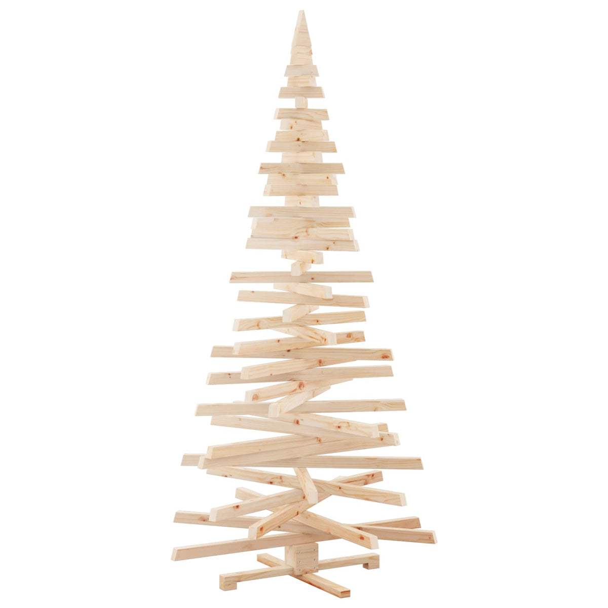 vidaXL Christmas Trees with Stand Natural 210 cm Solid pine wood