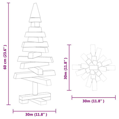 vidaXL Christmas Trees with Stand Brown 60 cm Solid pine wood
