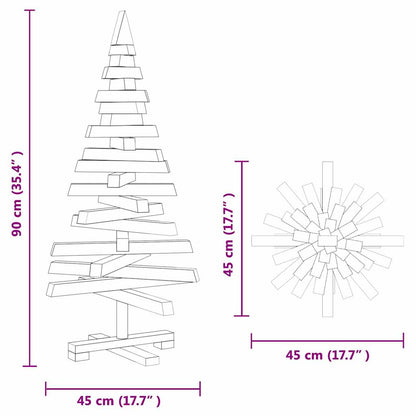 vidaXL Christmas Trees with Stand Brown 90 cm Solid pine wood