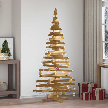 vidaXL Christmas Trees with Stand Brown 180 cm Solid pine wood