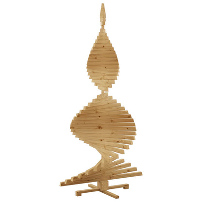 vidaXL Christmas Trees with Stand Brown 210 cm Solid pine wood