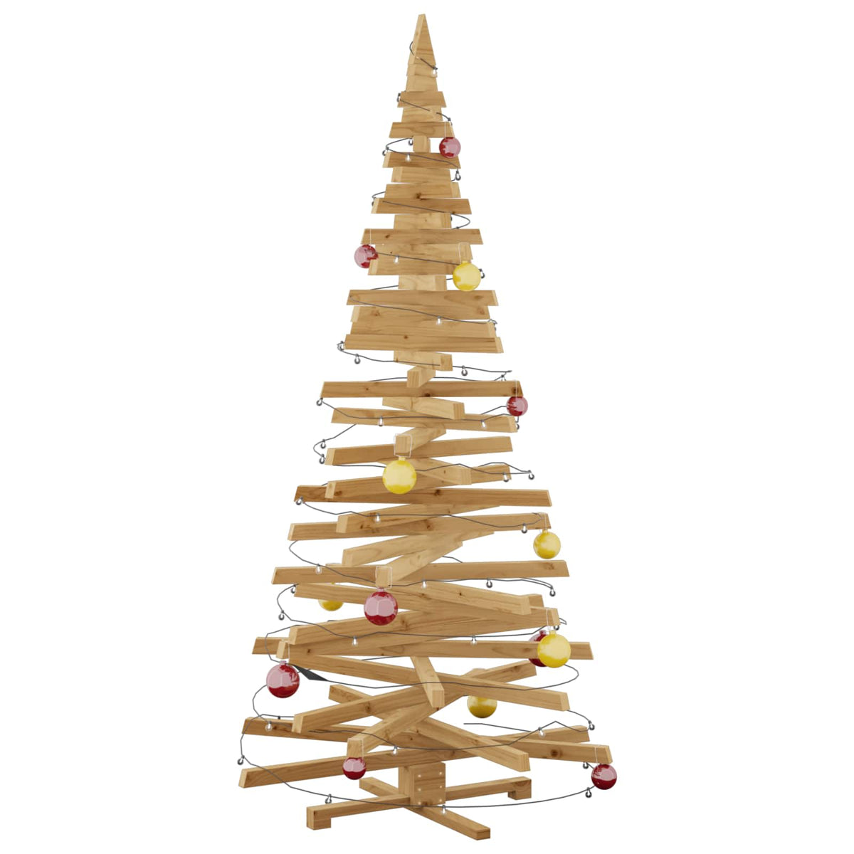 vidaXL Christmas Trees with Stand Brown 210 cm Solid pine wood