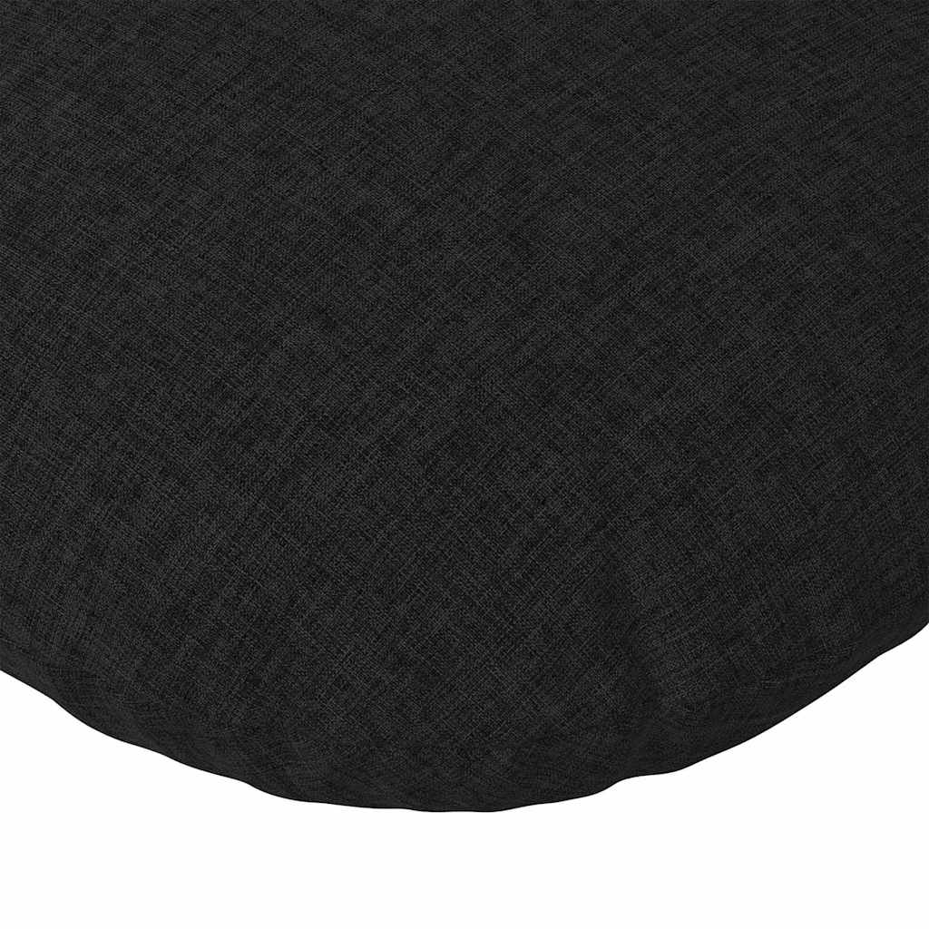 vidaXL Seat Cushions 2 pcs Black Ø30 x 13 cm Fabric