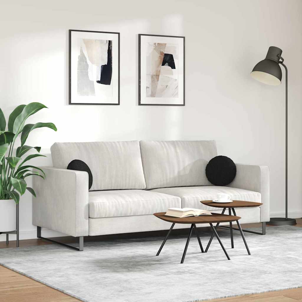 vidaXL Seat Cushions 2 pcs Black Ø30 x 13 cm Fabric