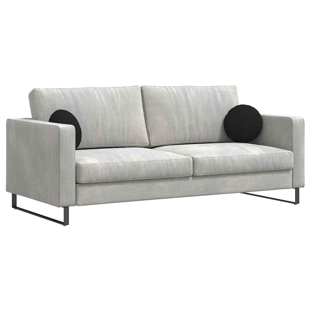 vidaXL Seat Cushions 2 pcs Black Ø30 x 13 cm Fabric