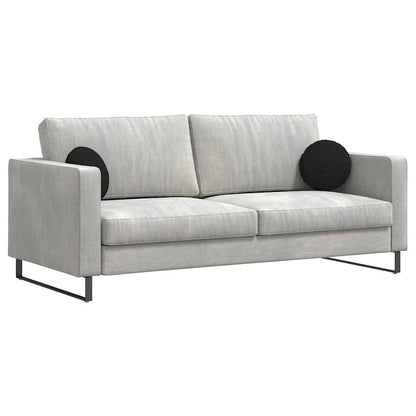 vidaXL Seat Cushions 2 pcs Black Ø30 x 13 cm Fabric