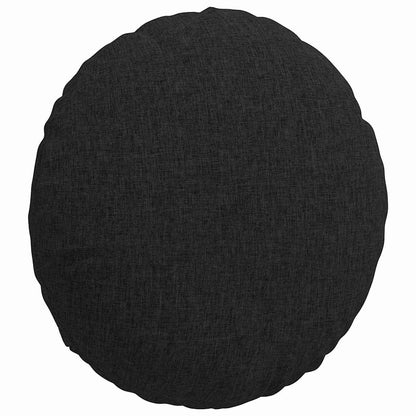 vidaXL Seat Cushions 2 pcs Black Ø40 x 13 cm Fabric