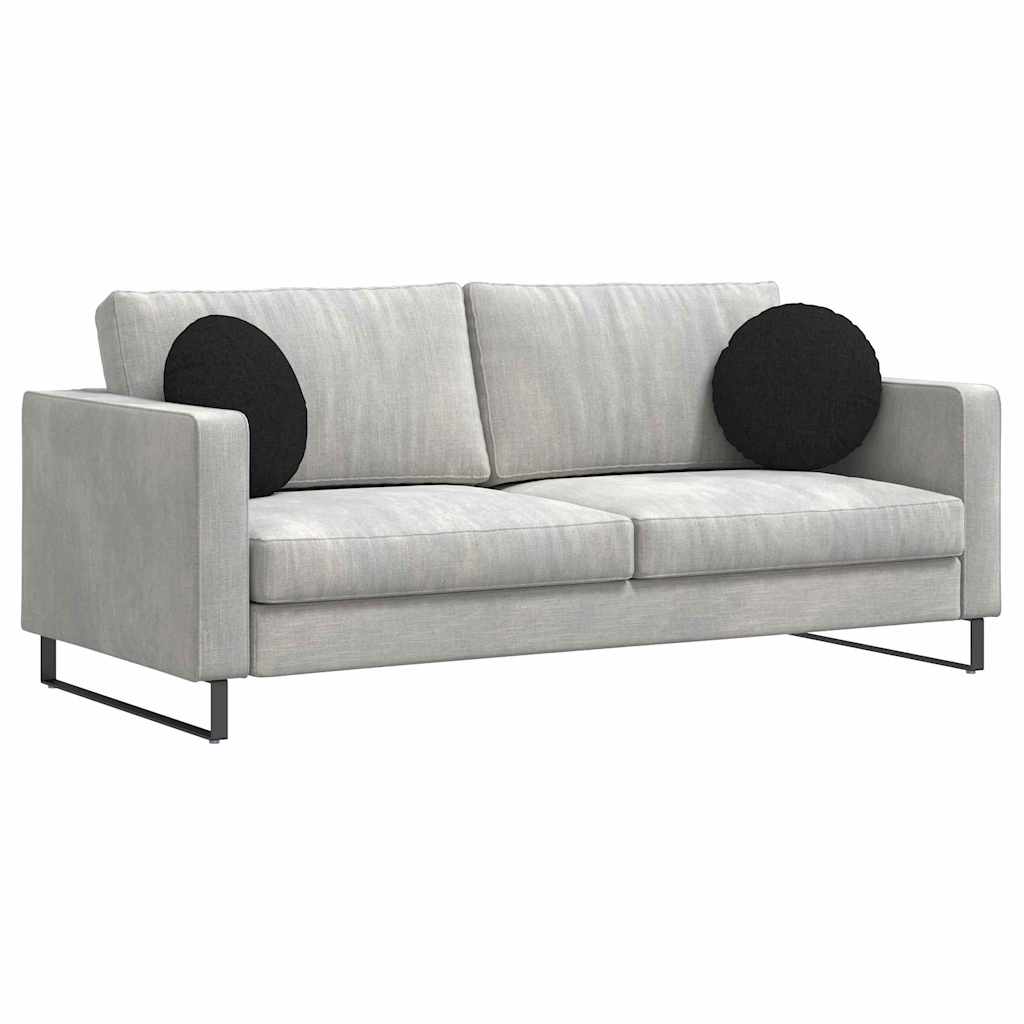 vidaXL Seat Cushions 2 pcs Black Ø40 x 13 cm Fabric