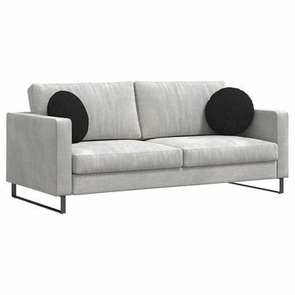 vidaXL Seat Cushions 2 pcs Black Ø40 x 13 cm Fabric