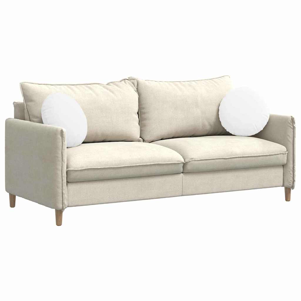 vidaXL Seat Cushions 2 pcs White Ø40 x 13 cm Fabric