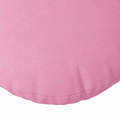 vidaXL Seat Cushions 2 pcs Pink Ø50 x 19 cm Fabric