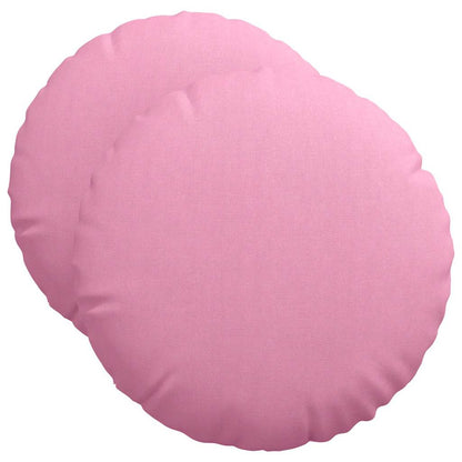 vidaXL Seat Cushions 2 pcs Pink Ø50 x 19 cm Fabric