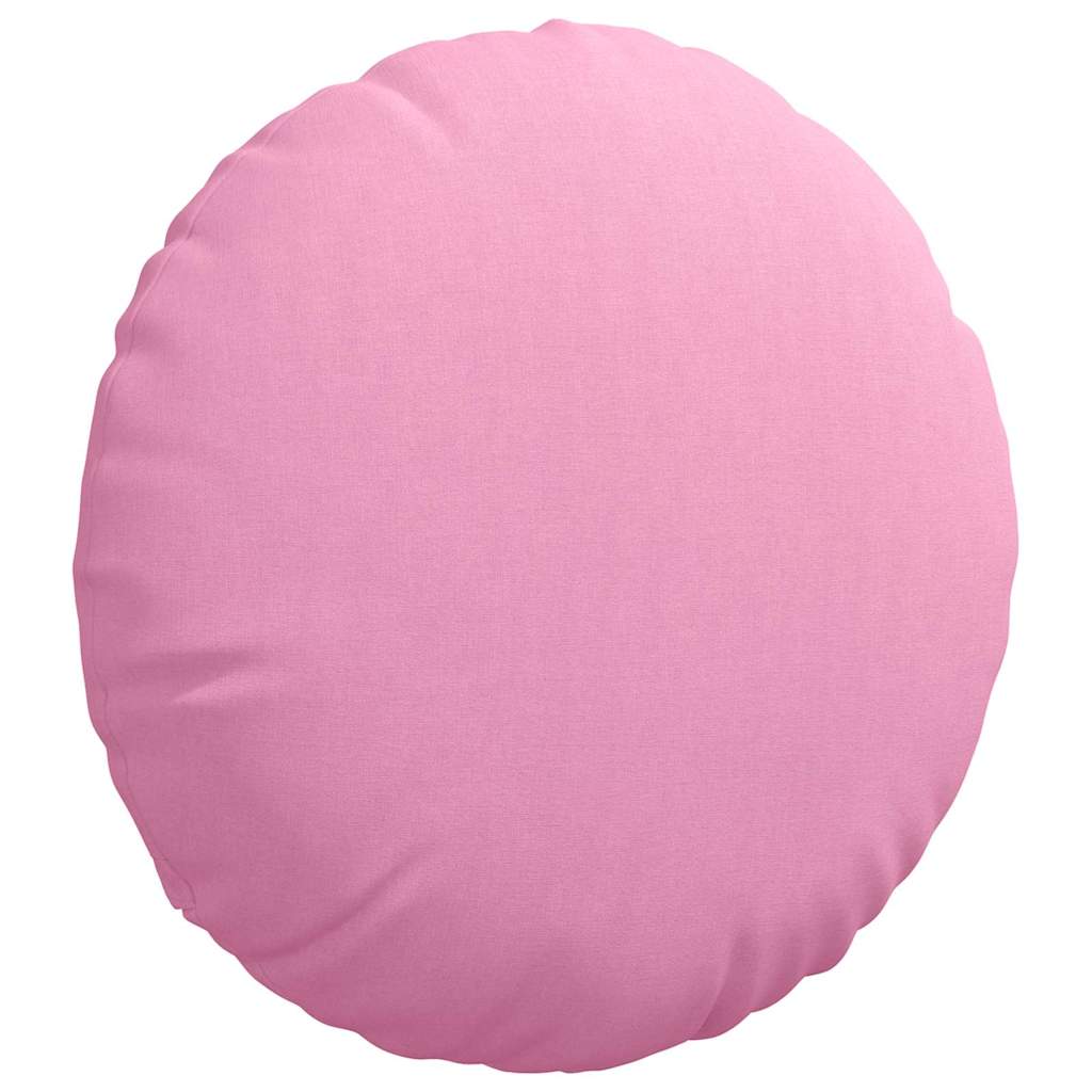 vidaXL Seat Cushions 2 pcs Pink Ø50 x 19 cm Fabric