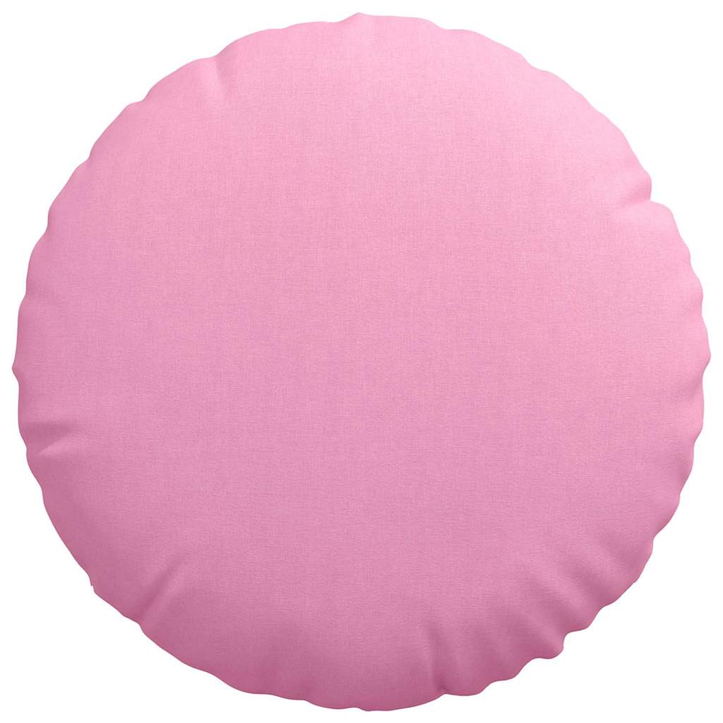vidaXL Seat Cushions 2 pcs Pink Ø50 x 19 cm Fabric
