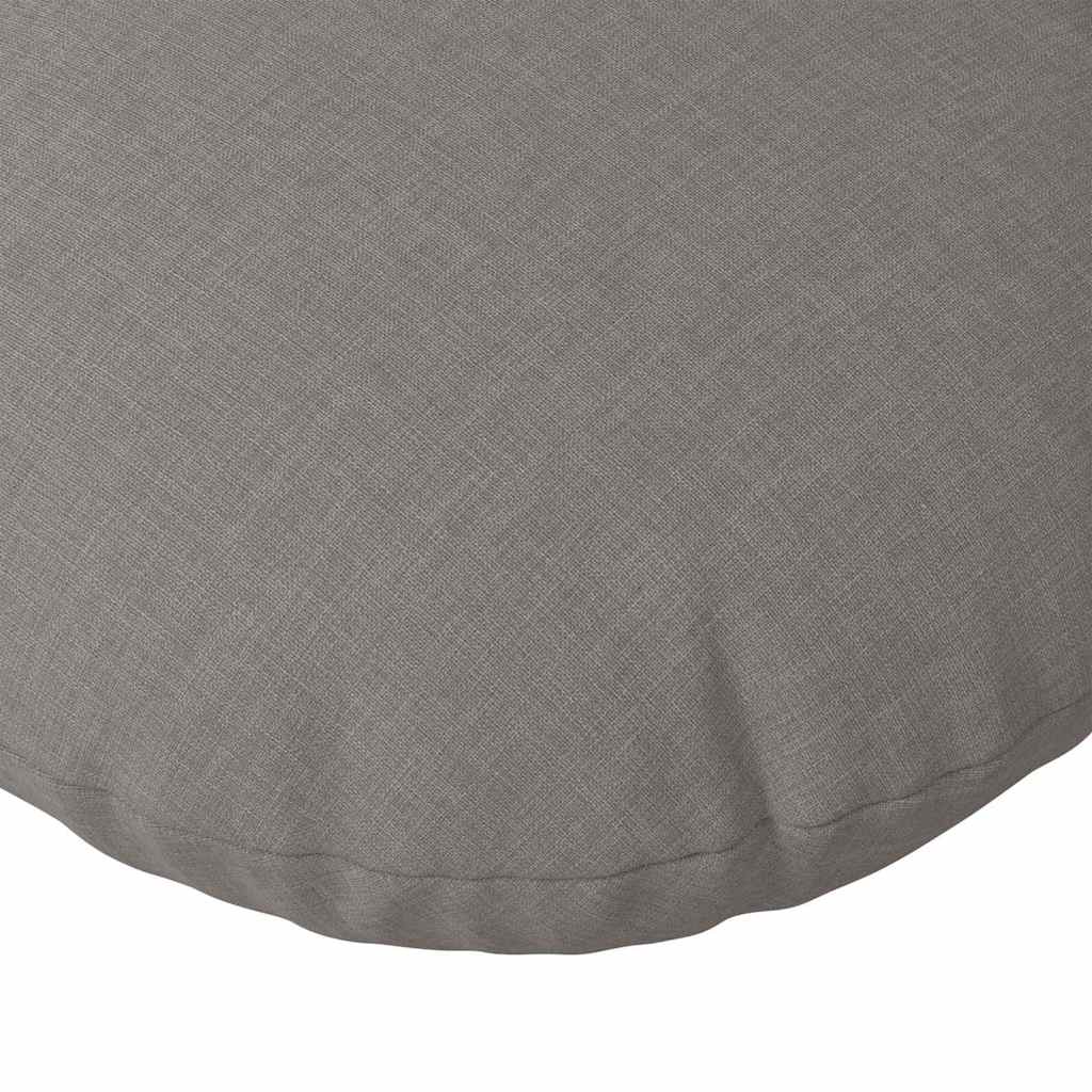 vidaXL Seat Cushions 2 pcs Taupe Ø60 x 21 cm Fabric