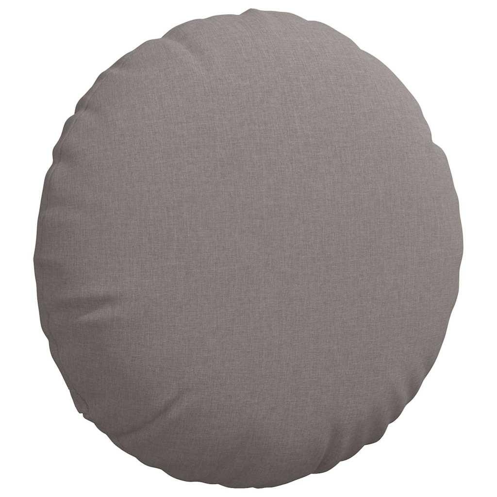vidaXL Seat Cushions 2 pcs Taupe Ø60 x 21 cm Fabric