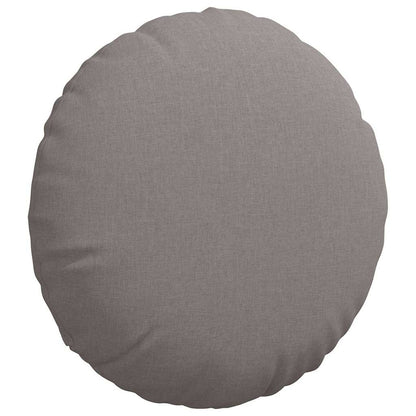 vidaXL Seat Cushions 2 pcs Taupe Ø60 x 21 cm Fabric