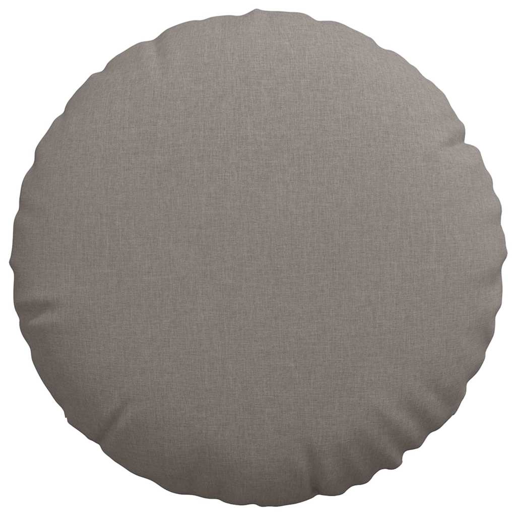 vidaXL Seat Cushions 2 pcs Taupe Ø60 x 21 cm Fabric