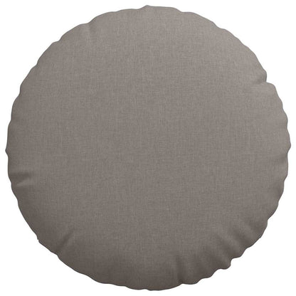 vidaXL Seat Cushions 2 pcs Taupe Ø60 x 21 cm Fabric