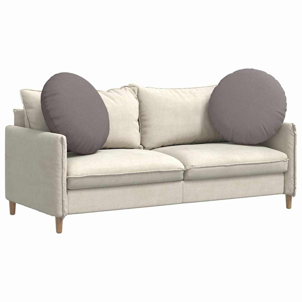 vidaXL Seat Cushions 2 pcs Taupe Ø60 x 21 cm Fabric