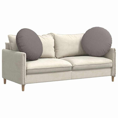 vidaXL Seat Cushions 2 pcs Taupe Ø60 x 21 cm Fabric