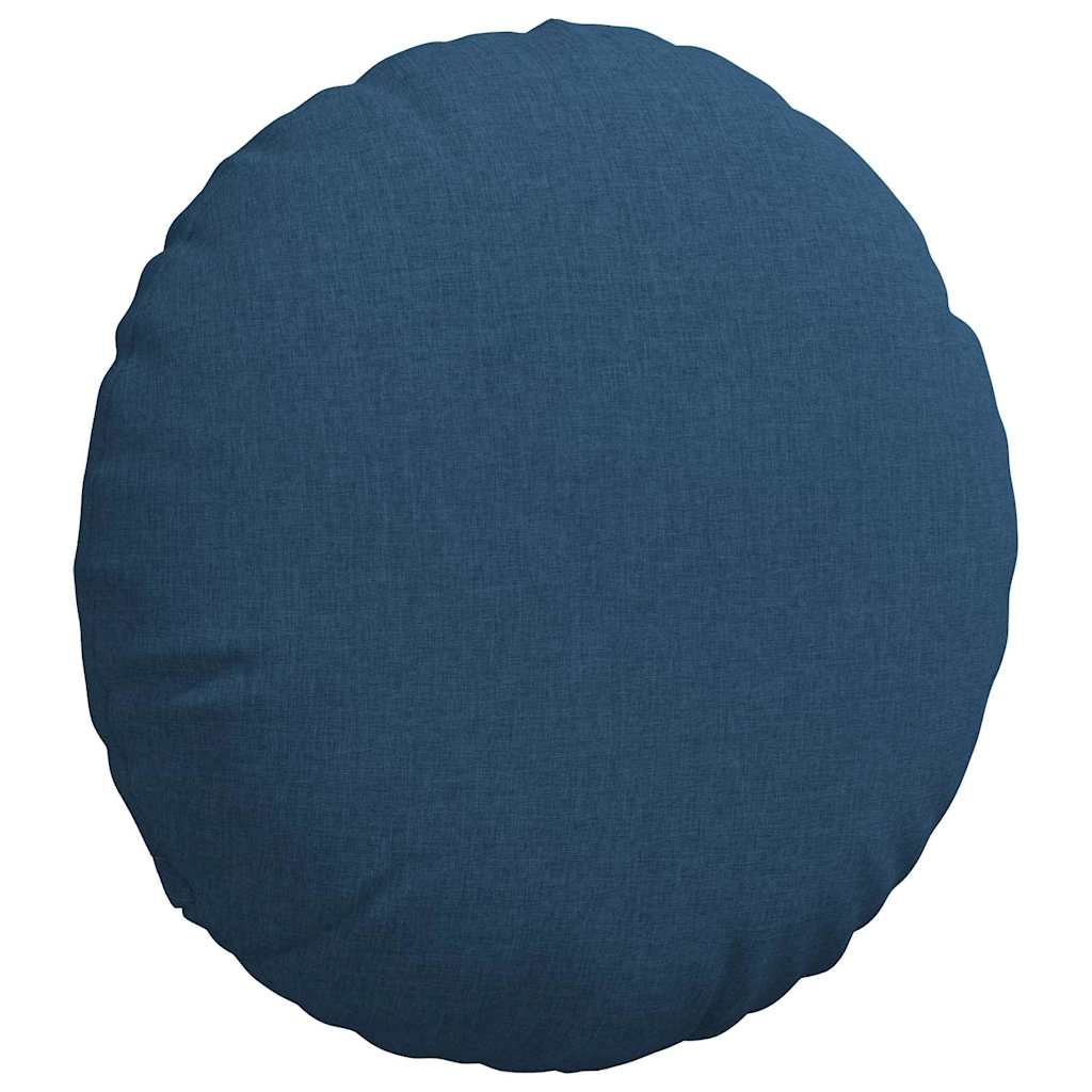 vidaXL Seat Cushions 2 pcs Blue Ø60 x 21 cm Fabric