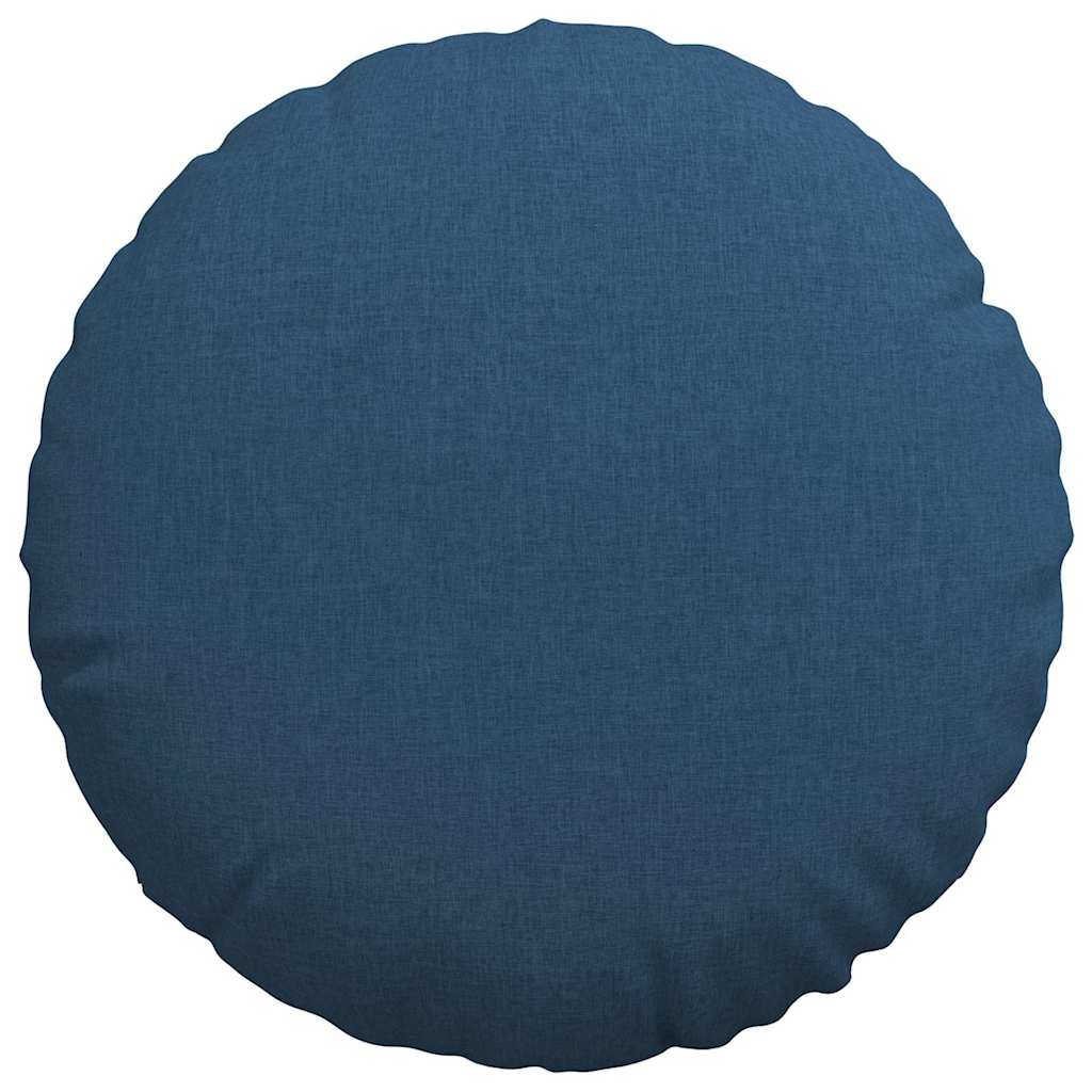 vidaXL Seat Cushions 2 pcs Blue Ø60 x 21 cm Fabric