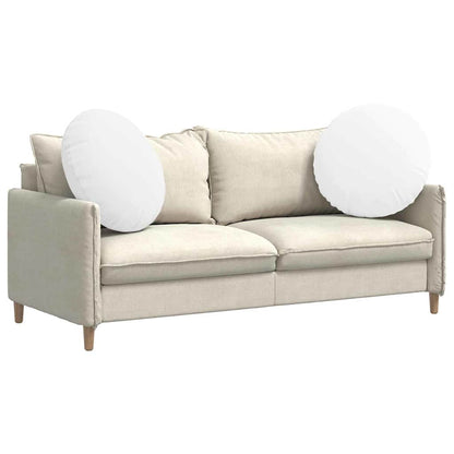 vidaXL Seat Cushions 2 pcs White Ø60 x 21 cm Fabric