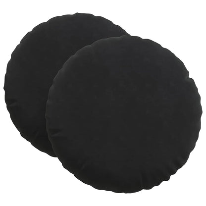 vidaXL Seat Cushions 2 pcs Black Ø80 x 29 cm Velvet